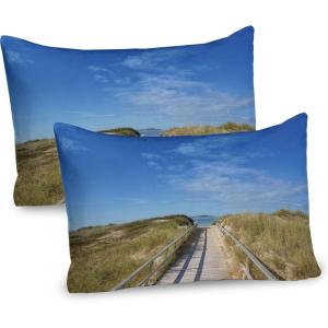 Ambesonne Chocolate Pillow Sham Set of 2, Chocolate Heart on The Wooden Board Background for Valentines Day, Quality Microfiber Bedding Item for All Seasons, 30″ x 20″, Sand Brown Dark Brown(Blue Green Beige)