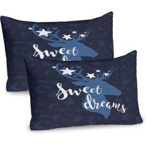 Ambesonne Chocolate Pillow Sham Set of 2, Chocolate Heart on The Wooden Board Background for Valentines Day, Quality Microfiber Bedding Item for All Seasons, 30″ x 20″, Sand Brown Dark Brown(Night Blue Slate Blue)