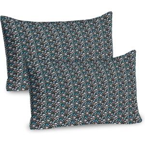 Ambesonne Chocolate Pillow Sham Set of 2, Chocolate Heart on The Wooden Board Background for Valentines Day, Quality Microfiber Bedding Item for All Seasons, 30″ x 20″, Sand Brown Dark Brown(Brown and Blue)