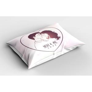 Ambesonne Chocolate Pillow Sham Set of 2, Chocolate Heart on The Wooden Board Background for Valentines Day, Quality Microfiber Bedding Item for All Seasons, 30″ x 20″, Sand Brown Dark Brown(Pale Pink Mauve Taupe)