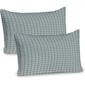 Ambesonne Eiffel Tower Pillow Sham Set of 2, Autumn Romantic Paris Historical Valentine’s Day Umbrellas Doodle, Quality Microfiber Bedding Item for All Seasons, 26″ x 20″, Lilac Red Pale Blue(Pale Mauve Almond Green)