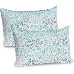 Ambesonne Eiffel Tower Pillow Sham Set of 2, Autumn Romantic Paris Historical Valentine’s Day Umbrellas Doodle, Quality Microfiber Bedding Item for All Seasons, 26″ x 20″, Lilac Red Pale Blue(Sage Green Turquoise)