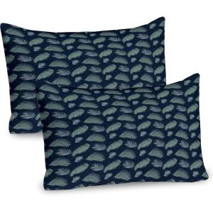 Ambesonne Eiffel Tower Pillow Sham Set of 2, Autumn Romantic Paris Historical Valentine’s Day Umbrellas Doodle, Quality Microfiber Bedding Item for All Seasons, 26″ x 20″, Lilac Red Pale Blue(Reseda Green and Petrol Blue)