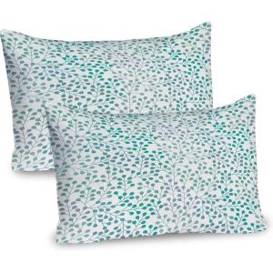 Ambesonne Eiffel Tower Pillow Sham Set of 2, Autumn Romantic Paris Historical Valentine’s Day Umbrellas Doodle, Quality Microfiber Bedding Item for All Seasons, 26″ x 20″, Lilac Red Pale Blue(Teal Slate Blue)