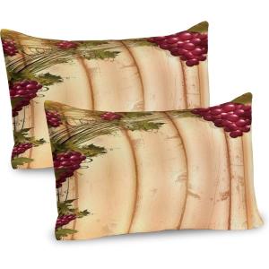 Ambesonne Fence Pillow Sham Set of 2, Cats in Love Watching Full Moon at Night Valentines Romantic Cartoon, Quality Microfiber Bedding Item for All Seasons, 26″ x 20″, Indigo Cobalt Blue White(Sand Brown Ruby)