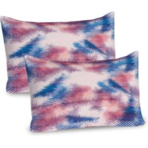 Ambesonne Flower Pillow Sham Set of 2, Dreamy Tree Body View Cloudy Details Love and Affection Valentines Inspired Motif, Quality Microfiber Bedding Item for All Seasons, 30″ x 20″, Purple(Pink Blue)