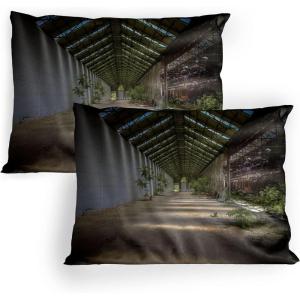 Ambesonne Flower Pillow Sham Set of 2, Dreamy Tree Body View Cloudy Details Love and Affection Valentines Inspired Motif, Quality Microfiber Bedding Item for All Seasons, 30″ x 20″, Purple(Grey Green)