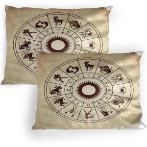 Ambesonne Flower Pillow Sham Set of 2, Dreamy Tree Body View Cloudy Details Love and Affection Valentines Inspired Motif, Quality Microfiber Bedding Item for All Seasons, 30″ x 20″, Purple(Brown Beige)
