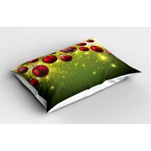 Ambesonne Flower Pillow Sham Set of 2, Dreamy Tree Body View Cloudy Details Love and Affection Valentines Inspired Motif, Quality Microfiber Bedding Item for All Seasons, 30″ x 20″, Purple(Green Red)