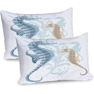 Ambesonne Flower Pillow Sham Set of 2, Dreamy Tree Body View Cloudy Details Love and Affection Valentines Inspired Motif, Quality Microfiber Bedding Item for All Seasons, 30″ x 20″, Purple(Blue Cream)