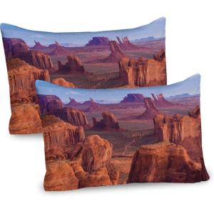 Ambesonne Flower Pillow Sham Set of 2, Dreamy Tree Body View Cloudy Details Love and Affection Valentines Inspired Motif, Quality Microfiber Bedding Item for All Seasons, 30″ x 20″, Purple(Brown Blue)
