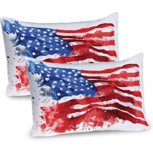 Ambesonne Flower Pillow Sham Set of 2, Dreamy Tree Body View Cloudy Details Love and Affection Valentines Inspired Motif, Quality Microfiber Bedding Item for All Seasons, 30″ x 20″, Purple(Red Blue)