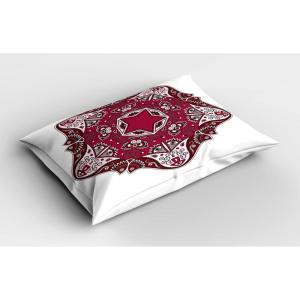 Ambesonne Flower Pillow Sham Set of 2, Dreamy Tree Body View Cloudy Details Love and Affection Valentines Inspired Motif, Quality Microfiber Bedding Item for All Seasons, 30″ x 20″, Purple(Red)