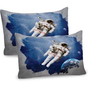 Ambesonne Flower Pillow Sham Set of 2, Dreamy Tree Body View Cloudy Details Love and Affection Valentines Inspired Motif, Quality Microfiber Bedding Item for All Seasons, 30″ x 20″, Purple(Blue Beige)