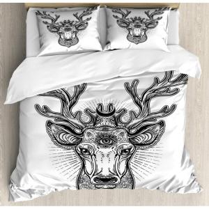 Ambesonne Heart Duvet Cover Sets, Rainbow Colors Watercolor Style Inspired Hearts Valentines Day Love Romantic Couples, Bedding Set with 2 Duvet Covers & 4 Pillowcases, 2 Pack Queen Size, Multicolor(Charcoal Grey and White)
