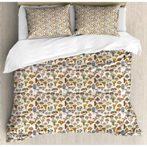 Ambesonne Heart Duvet Cover Sets, Rainbow Colors Watercolor Style Inspired Hearts Valentines Day Love Romantic Couples, Bedding Set with 2 Duvet Covers & 4 Pillowcases, 2 Pack Queen Size, Multicolor(Eggshell Multicolor)