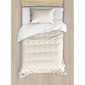 Ambesonne Love Duvet Cover Sets, Hand Written I Love You Phrases Heart Valentines Day Inspiration, Bedding Set with 2 Duvet Covers & 4 Pillowcases, 2 Pack Queen Size, Vermilion Black White(Cream Tan)