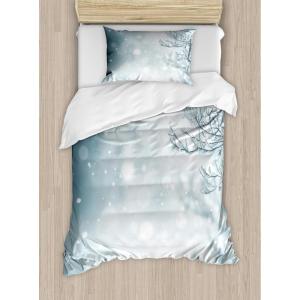 Ambesonne Love Duvet Cover Sets, Hand Written I Love You Phrases Heart Valentines Day Inspiration, Bedding Set with 2 Duvet Covers & 4 Pillowcases, 2 Pack Queen Size, Vermilion Black White(Slate Blue White)