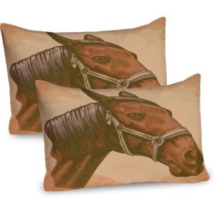Ambesonne Modern Pillow Sham Set of 2, Husky Dog Faced Man at Valentines with Hearts Romantic Love Display, Quality Microfiber Bedding Item for All Seasons, 26″ x 20″, Sand Brown Slate Blue(Brown and Sand Brown)