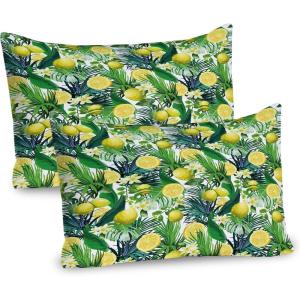 Ambesonne Modern Pillow Sham Set of 2, Husky Dog Faced Man at Valentines with Hearts Romantic Love Display, Quality Microfiber Bedding Item for All Seasons, 26″ x 20″, Sand Brown Slate Blue(Yellow Forest Green)