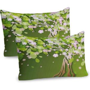 Ambesonne Modern Pillow Sham Set of 2, Husky Dog Faced Man at Valentines with Hearts Romantic Love Display, Quality Microfiber Bedding Item for All Seasons, 26″ x 20″, Sand Brown Slate Blue(Fern Green Pale Pink)