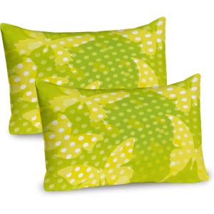 Ambesonne Modern Pillow Sham Set of 2, Husky Dog Faced Man at Valentines with Hearts Romantic Love Display, Quality Microfiber Bedding Item for All Seasons, 26″ x 20″, Sand Brown Slate Blue(Pale Green Yellow)