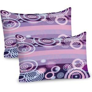 Ambesonne Modern Pillow Sham Set of 2, Husky Dog Faced Man at Valentines with Hearts Romantic Love Display, Quality Microfiber Bedding Item for All Seasons, 26″ x 20″, Sand Brown Slate Blue(Hot Pink Magenta)