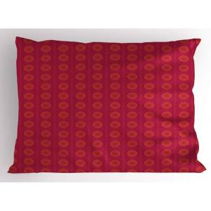 Ambesonne Modern Pillow Sham Set of 2, Husky Dog Faced Man at Valentines with Hearts Romantic Love Display, Quality Microfiber Bedding Item for All Seasons, 26″ x 20″, Sand Brown Slate Blue(Scarlet and Maroon)