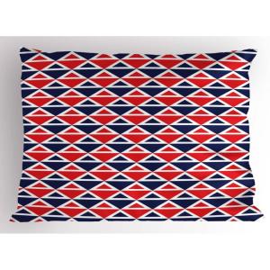 Ambesonne Purple Pillow Sham Set of 2, Valentine’s Day Couple Wedding Bride Heart Design Image, Quality Microfiber Bedding Item for All Seasons, 36″ x 20″, Lavender and Purple(Red Dark Blue and White)