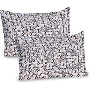 Ambesonne Rain Pillow Sham Set of 2, Valentines Day Theme Cloud and Sun Pattern with Heart Shaped Rays, Quality Microfiber Bedding Item for All Seasons, 26″ x 20″, Dark Coral Mustard(Earth Yellow Dark Taupe)