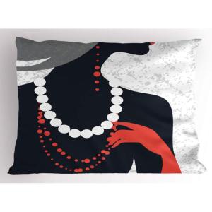 Ambesonne Rain Pillow Sham Set of 2, Valentines Day Theme Cloud and Sun Pattern with Heart Shaped Rays, Quality Microfiber Bedding Item for All Seasons, 26″ x 20″, Dark Coral Mustard(Black Grey and Vermilion)