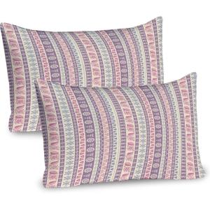 Ambesonne Shabby Flora Pillow Sham Set of 2, Romantic Rose Petals with Branches Nature Beauty Valentine Feminine Print, Quality Microfiber Bedding Item for All Seasons, 26″ x 20″, Pink and Yellow(Pale Pink Mauve)