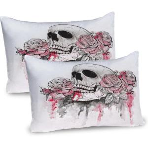 Ambesonne Valentines Day Pillow Sham Set of 2, Owls in Love Print Partners Couples Boho Style Hearts Flowers Dots, Quality Microfiber Bedding Item for All Seasons, 26″ x 20″, Pink Red Yellow(White Pale Pink Black)