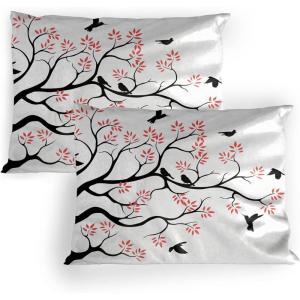 Ambesonne Valentines Day Pillow Sham Set of 2, Pop Culture Keep Calm Words with Heart Shaped Eye Love Theme, Quality Microfiber Bedding Item for All Seasons, 36″ x 20″, Charcoal Grey Pale Pink(Coral Black and White)
