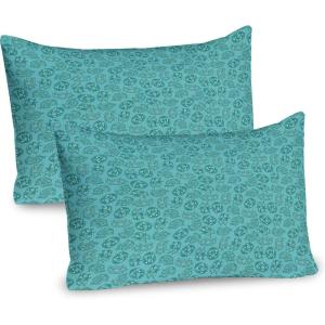 Ambesonne Valentines Day Pillow Sham Set of 2, Pop Culture Keep Calm Words with Heart Shaped Eye Love Theme, Quality Microfiber Bedding Item for All Seasons, 36″ x 20″, Charcoal Grey Pale Pink(Turquoise Teal)