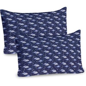 Ambesonne Valentines Day Pillow Sham Set of 2, Pop Culture Keep Calm Words with Heart Shaped Eye Love Theme, Quality Microfiber Bedding Item for All Seasons, 36″ x 20″, Charcoal Grey Pale Pink(Violet Blue Pale Grey)