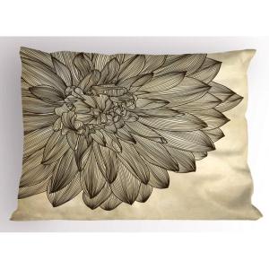 Ambesonne Valentines Day Pillow Sham Set of 2, Pop Culture Keep Calm Words with Heart Shaped Eye Love Theme, Quality Microfiber Bedding Item for All Seasons, 36″ x 20″, Charcoal Grey Pale Pink(Brown and Beige)