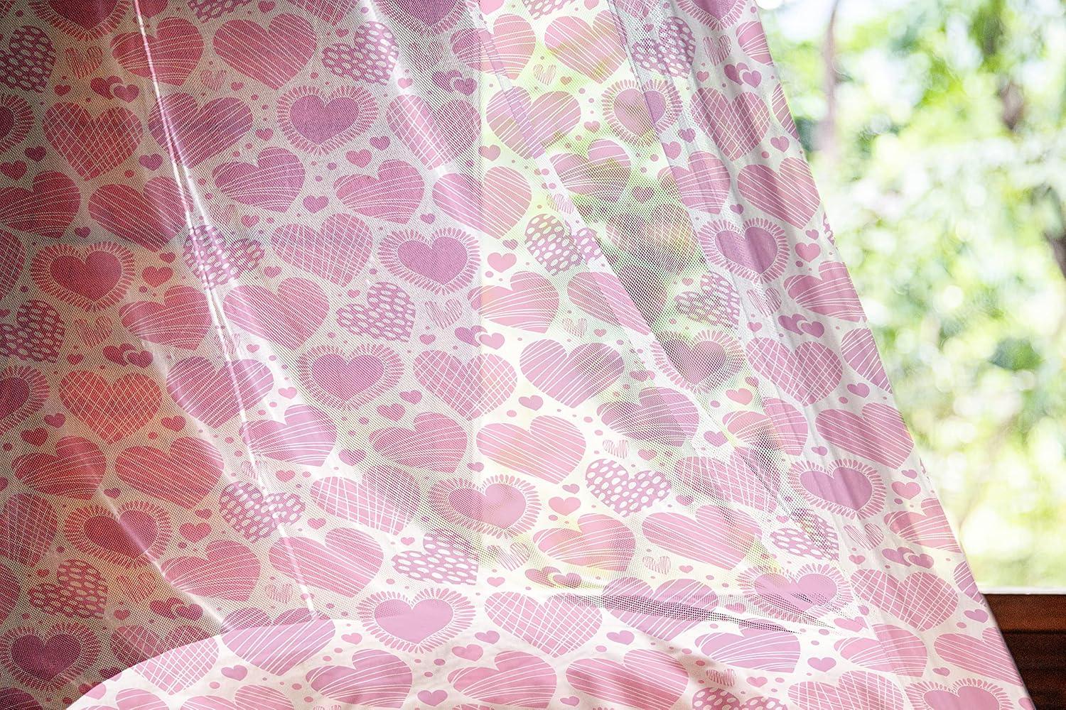imageAmbesonne Leopard Print Tulle Curtains with Rod Pocket Spotty Jungle Savannah Feline Print Wild Africa Inspiration Tile Pattern Sheer Drape for Wedding Party 2 Panels 108 x 84 Orange BlackHot Pink White