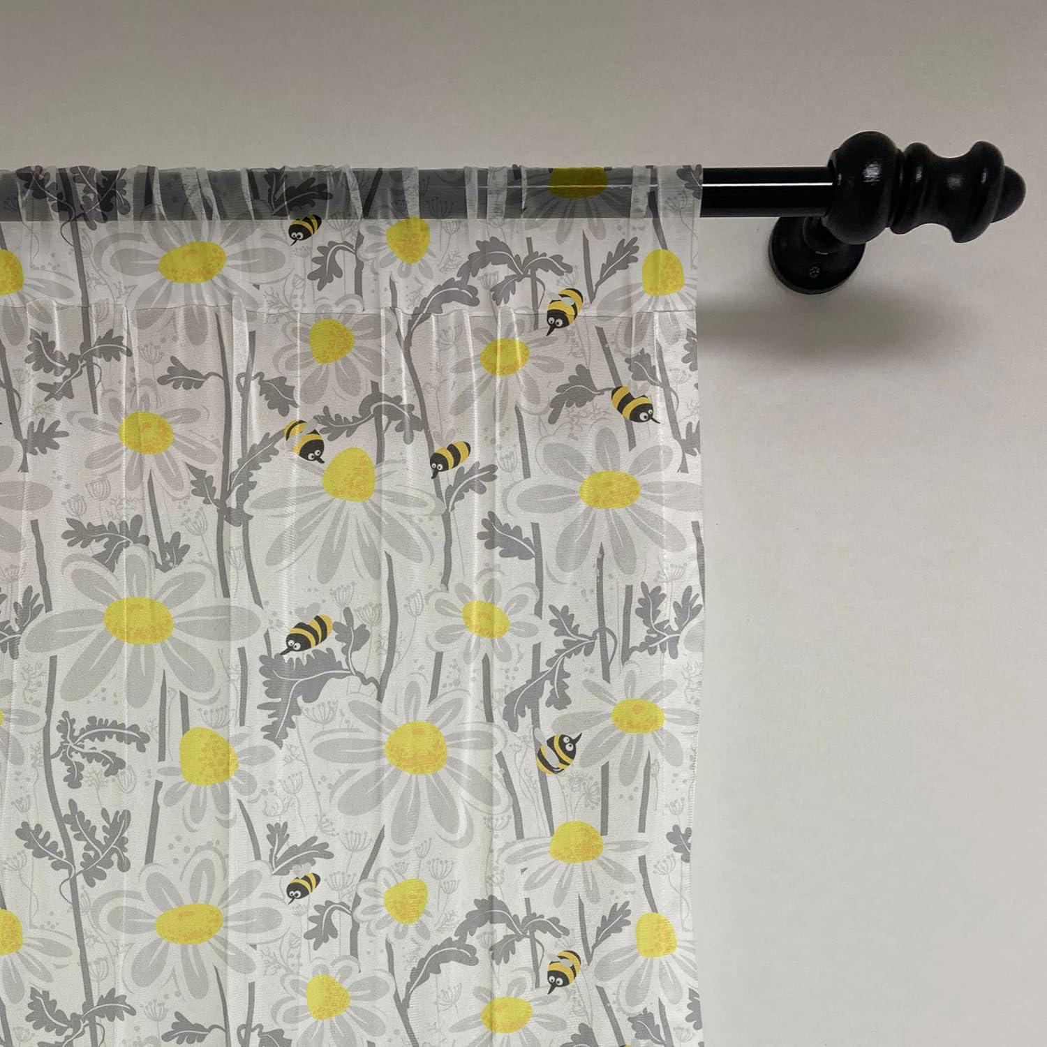 imageAmbesonne Leopard Print Tulle Curtains with Rod Pocket Spotty Jungle Savannah Feline Print Wild Africa Inspiration Tile Pattern Sheer Drape for Wedding Party 2 Panels 108 x 84 Orange BlackGrey Yellow White