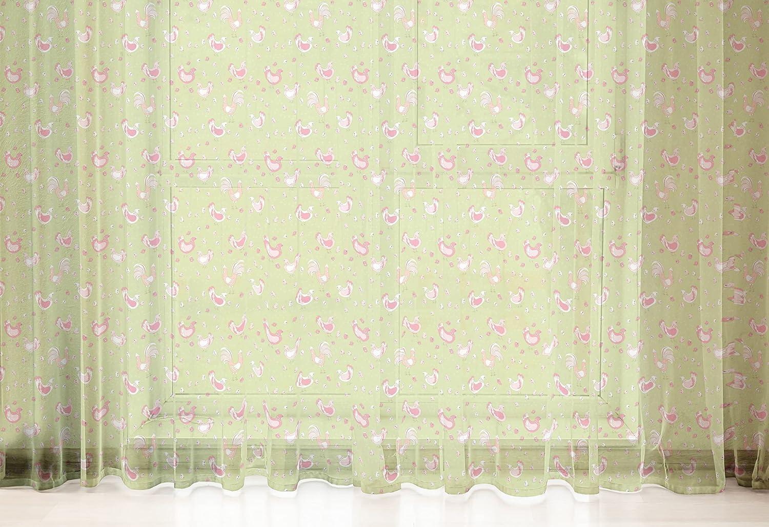 imageAmbesonne Leopard Print Tulle Curtains with Rod Pocket Spotty Jungle Savannah Feline Print Wild Africa Inspiration Tile Pattern Sheer Drape for Wedding Party 2 Panels 108 x 84 Orange BlackGreen Pink