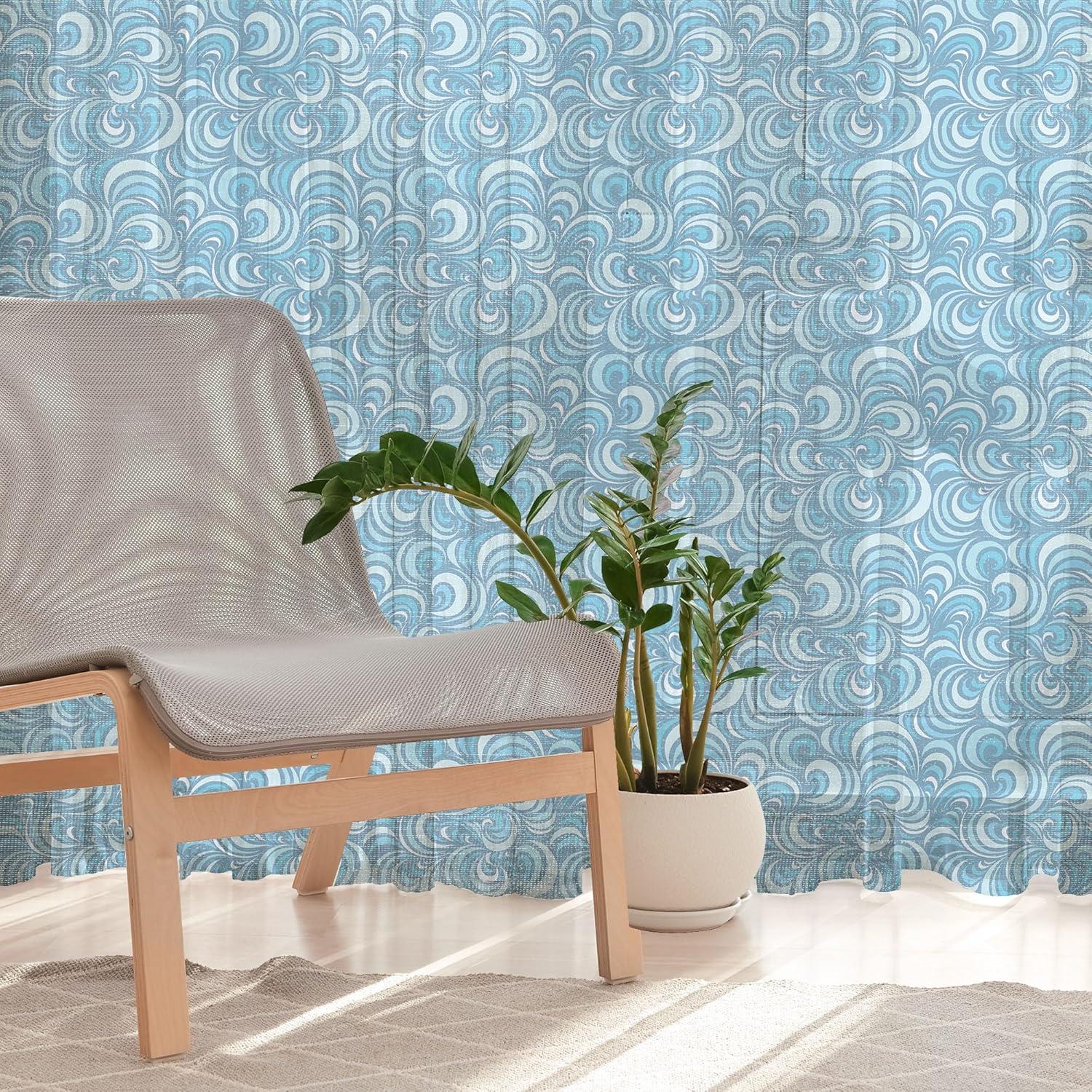 imageAmbesonne Leopard Print Tulle Curtains with Rod Pocket Spotty Jungle Savannah Feline Print Wild Africa Inspiration Tile Pattern Sheer Drape for Wedding Party 2 Panels 108 x 84 Orange BlackBlue Pale Blue