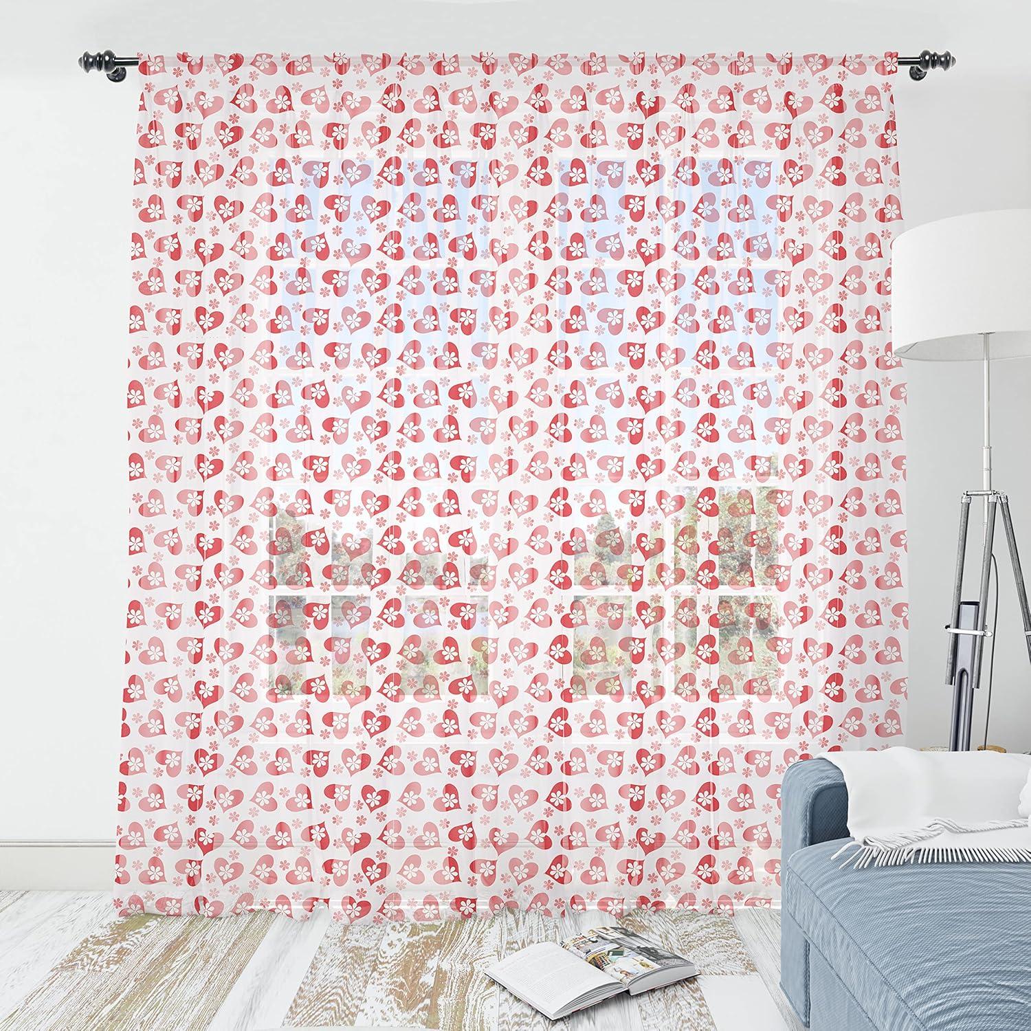 imageAmbesonne Leopard Print Tulle Curtains with Rod Pocket Spotty Jungle Savannah Feline Print Wild Africa Inspiration Tile Pattern Sheer Drape for Wedding Party 2 Panels 108 x 84 Orange BlackDark Coral White
