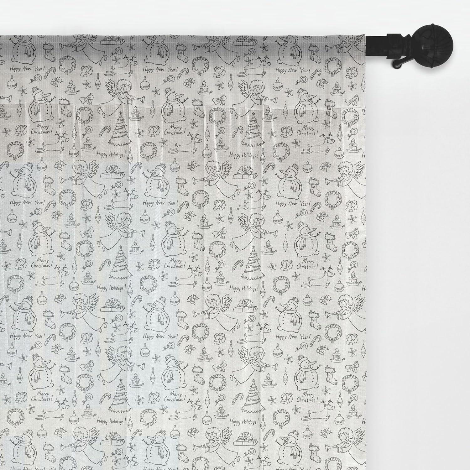 imageAmbesonne Leopard Print Tulle Curtains with Rod Pocket Spotty Jungle Savannah Feline Print Wild Africa Inspiration Tile Pattern Sheer Drape for Wedding Party 2 Panels 108 x 84 Orange BlackWhite Grey