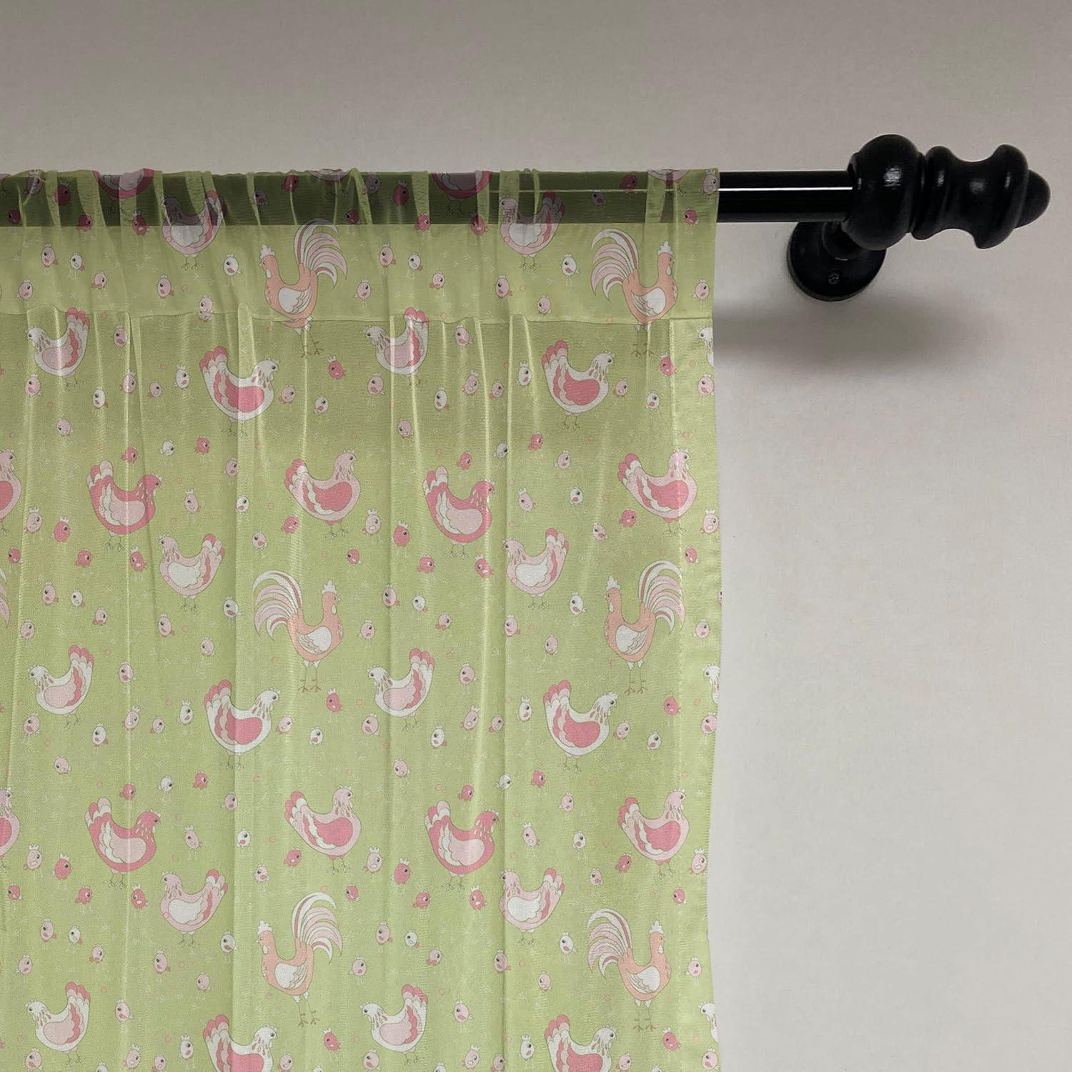 imageAmbesonne Leopard Print Tulle Curtains with Rod Pocket Spotty Jungle Savannah Feline Print Wild Africa Inspiration Tile Pattern Sheer Drape for Wedding Party 2 Panels 108 x 84 Orange BlackGreen Pink