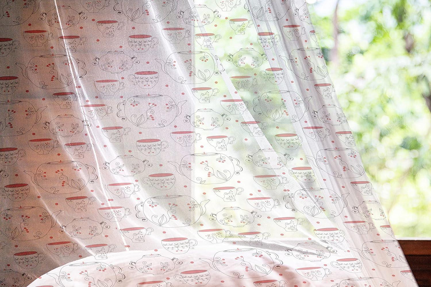 imageAmbesonne Leopard Print Tulle Curtains with Rod Pocket Spotty Jungle Savannah Feline Print Wild Africa Inspiration Tile Pattern Sheer Drape for Wedding Party 2 Panels 108 x 84 Orange BlackRed Black White