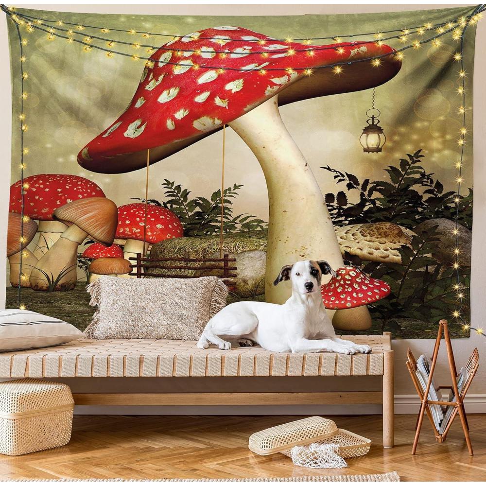 imageAmbesonne Geometric Tapestry Diamond and Triangle Diagonal Shaped Symmetric Folk Pattern Wall Hanging for Bedroom Living Room Dorm Decor 60 X 80 Black WhiteGreen Ivory