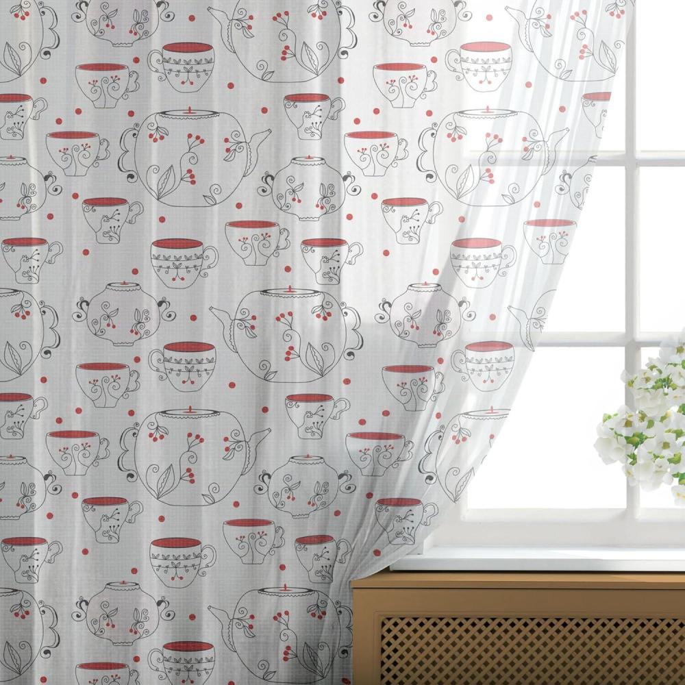 imageAmbesonne Leopard Print Tulle Curtains with Rod Pocket Spotty Jungle Savannah Feline Print Wild Africa Inspiration Tile Pattern Sheer Drape for Wedding Party 2 Panels 108 x 84 Orange BlackRed Black White