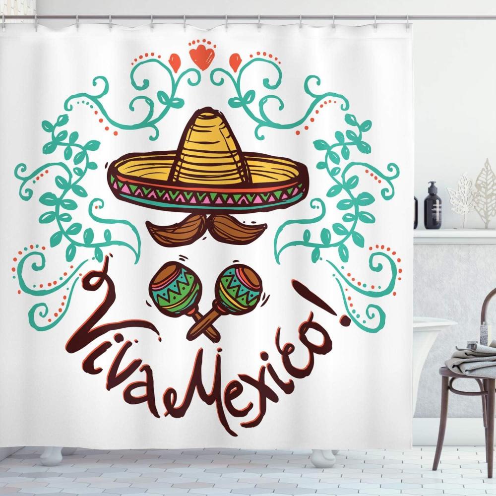 imageAmbesonne Modern Shower Curtain Skyline of Seou South Korea Cityscape with Buildings Skyscrapers Urban View at Night Cloth Fabric Bathroom Decor Set with Hooks 69 W x 75 L IndigoSeafoam Brown Orange