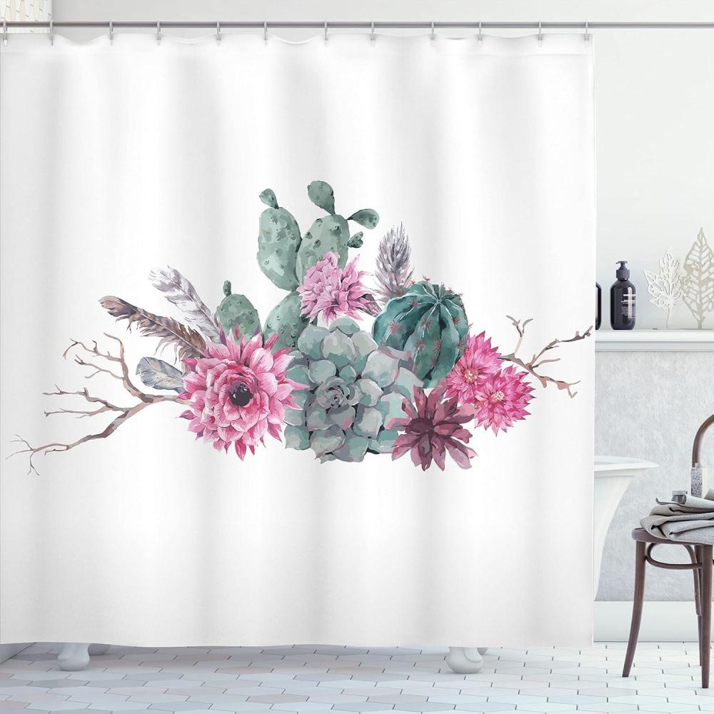 imageAmbesonne Modern Shower Curtain Skyline of Seou South Korea Cityscape with Buildings Skyscrapers Urban View at Night Cloth Fabric Bathroom Decor Set with Hooks 69 W x 75 L IndigoGreen Pink