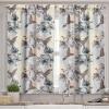 Ambesonne Anemone Flower Kitchen Curtains, Shabby Form Spring Pattern Blossoming Bridal Bouquets Romantic, Window Drapes 2 Panel Set for Kitchen Cafe Decor, 55″ x 39″, Baby Pink Lilac Purple(Teal Brown)
